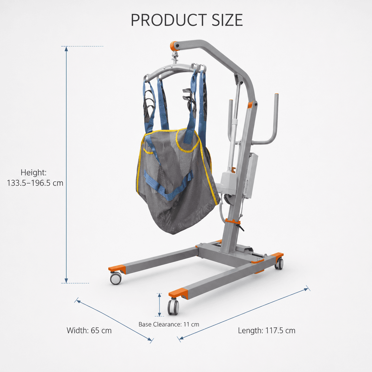 Lightweight Aluminum Alloy Electric Patient Lifter with 205kg Load Capacity image 4
