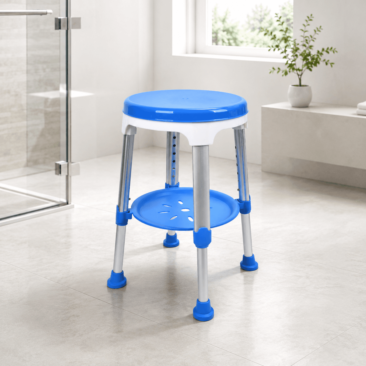 360 Degree Rotating Shower Stool With Adjustable Height image 4
