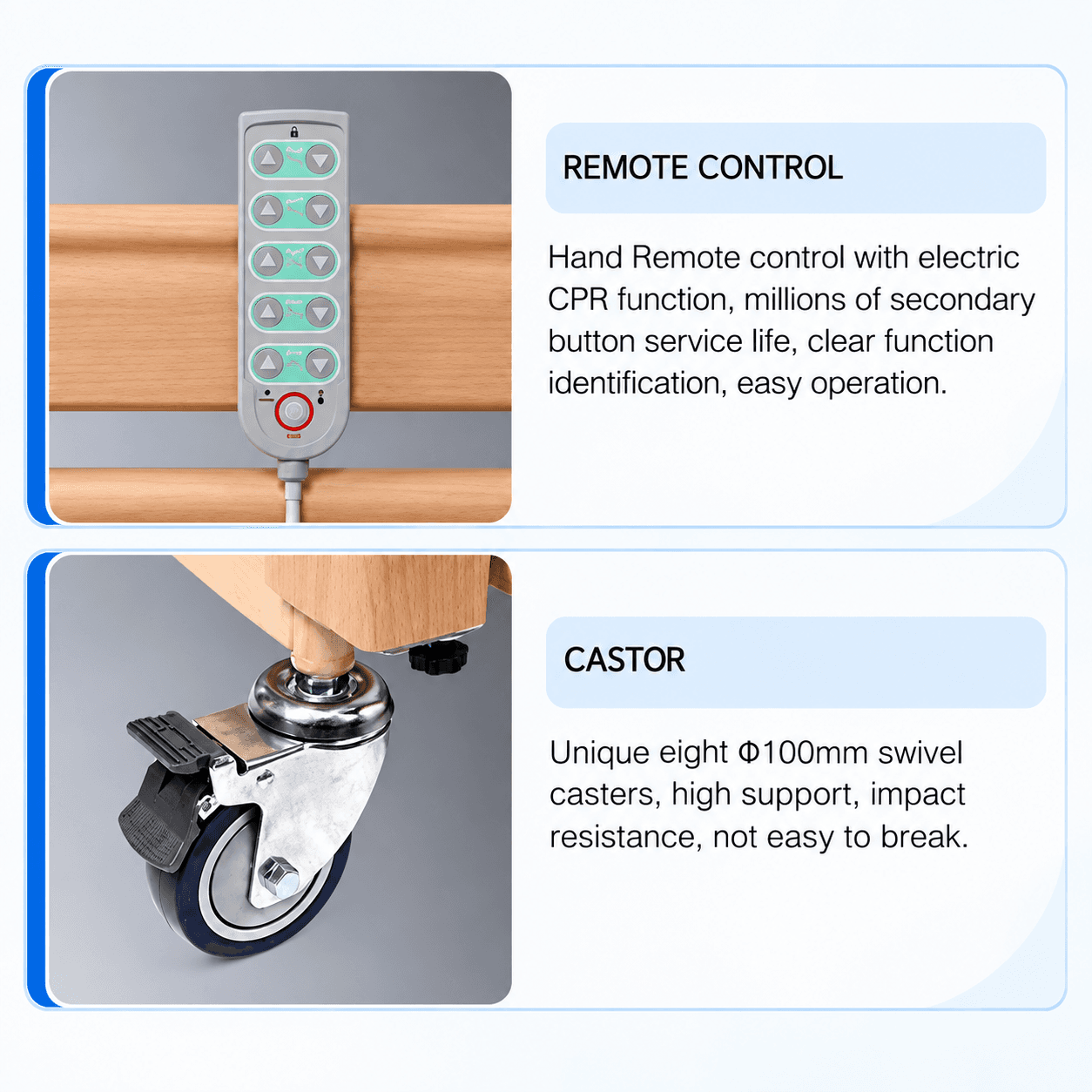 Electric Nursing & Hospital Bed for Elderly Home Care – Adjustable Backrest, Leg Rest & Height, 180kg Capacity (DH5-01) image 4