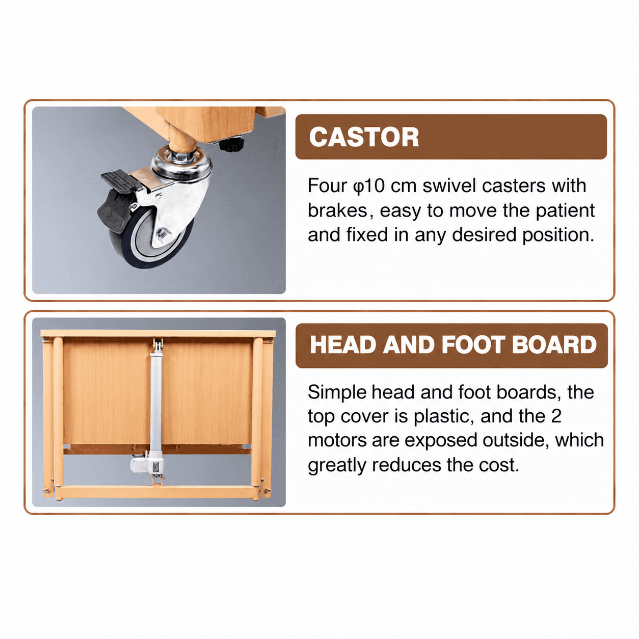Electric Nursing & Hospital Bed for Elderly Home Care – Adjustable Backrest, Leg Rest & Height, 180kg Capacity (DH5-02) image 4