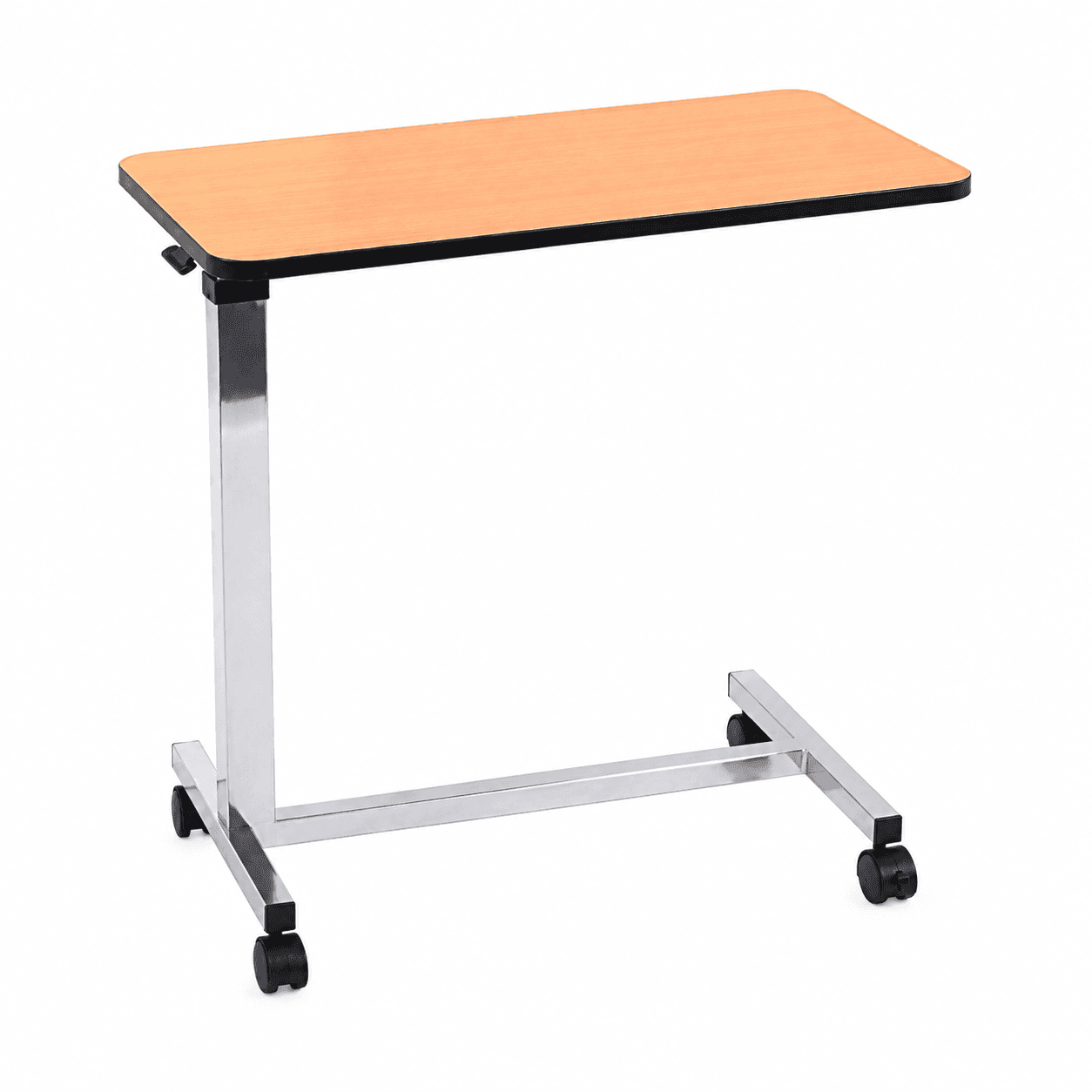 Height Adjustable Overbed Table with 2 Lockable Wheels – Bedside Dining & Laptop Table, 25kg Capacity image 4